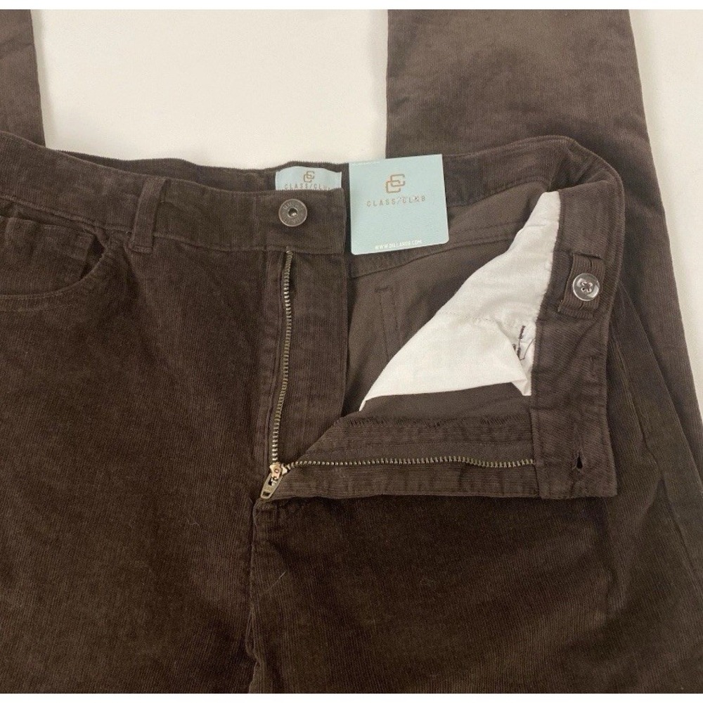 Class Club Corduroy Pants Boys 18 Brown Modern Fit Adjustable Waist NEW - Picture 3 of 14